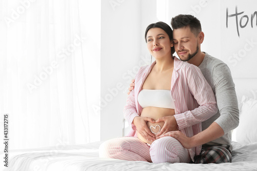 Beautiful pregnant couple a...