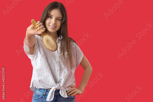 Beautiful young woman with ...
