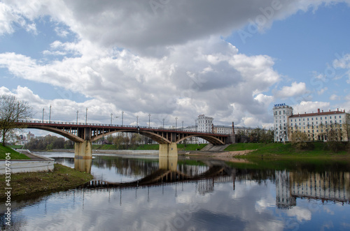 river and bridge in the city