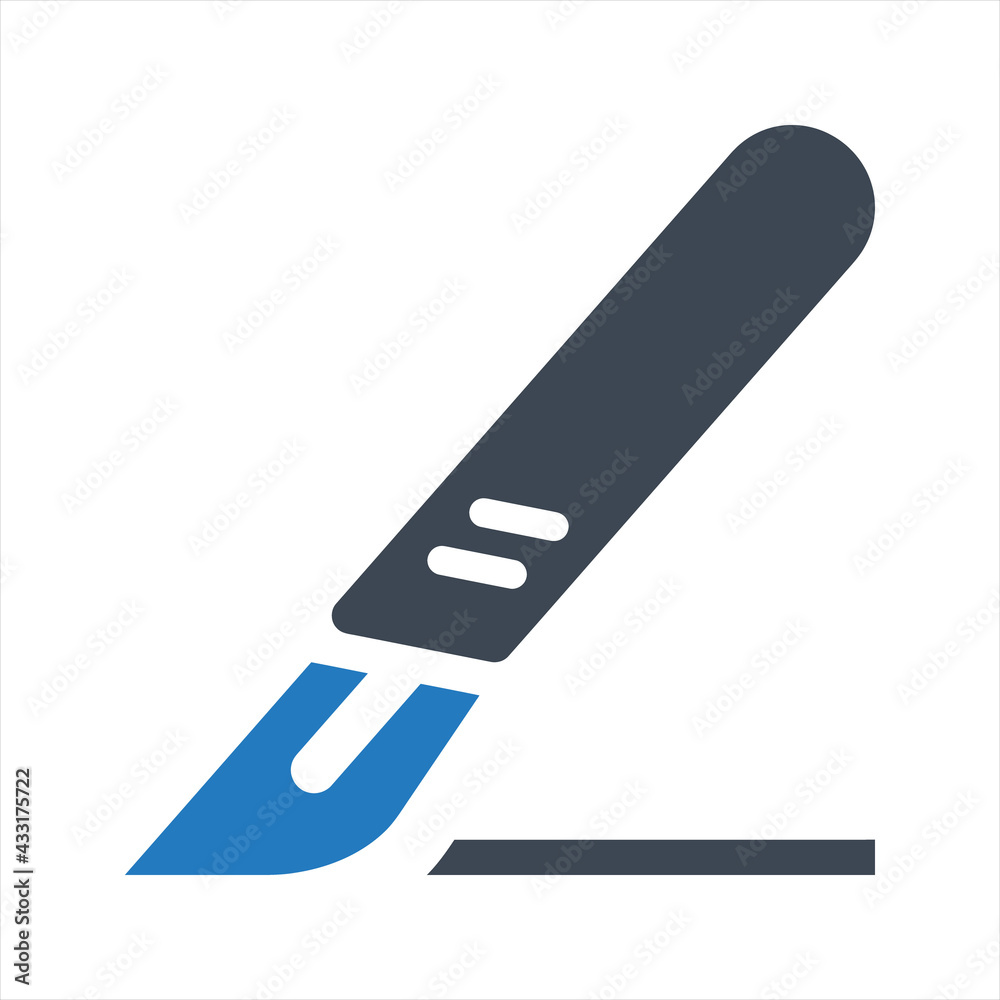 Surgery knife icon, vector and glyph Surgery knife icon, vector and glyph