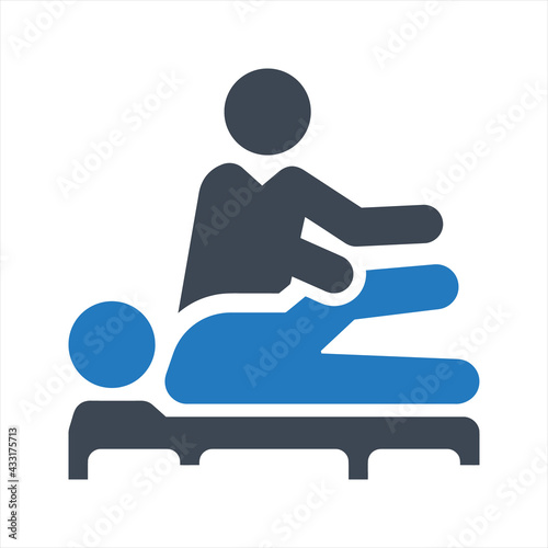 Physiotherapy icon, vector and glyph