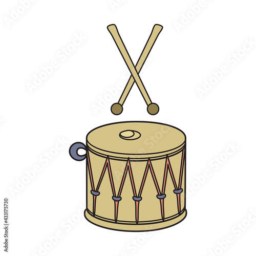 Illustration of a big toy drum on a white background in EPS10