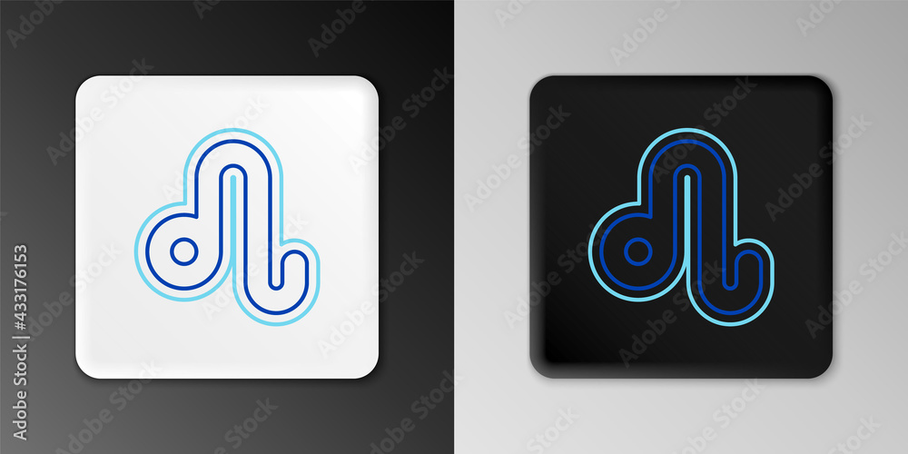 Line Leo zodiac sign icon isolated on grey background. Astrological horoscope collection. Colorful outline concept. Vector Line Leo zodiac sign icon isolated on grey background. Astrological horoscope collection. Colorful outline concept. Vector