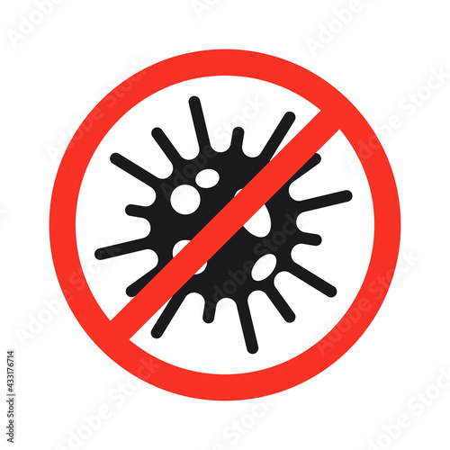 Coronavirus stop icons. Coronavirus warning sign.