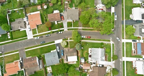 Aerial view of residential quarters at in Bensalem beautiful town urban landscape the Pennsylvania USA photo