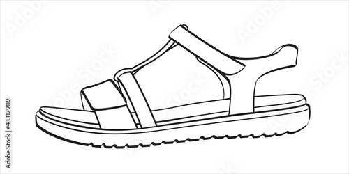 Shoes sandal vector sketch