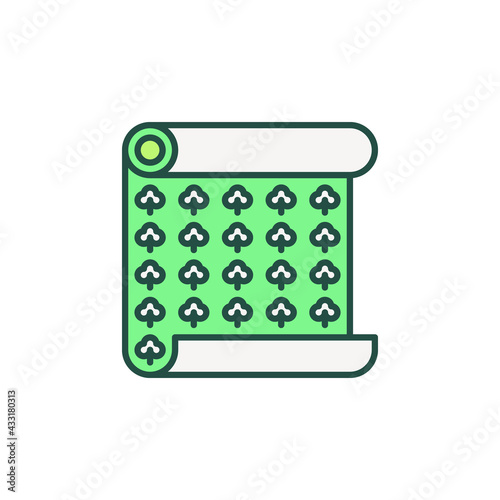 Creative Wallpaper Roll vector concept modern icon