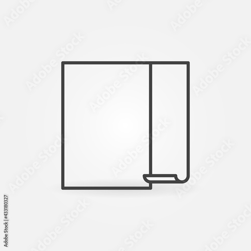 Empty Wallpaper Hanging Process vector linear icon