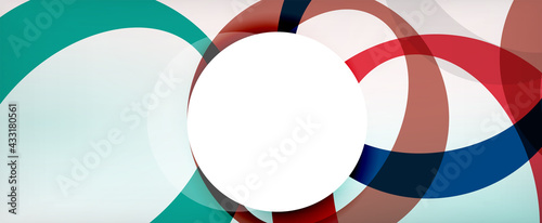 Ring geometric shapes, o letter repetition wallpaper. Abstract background for business or technology presentations, internet posters or web brochure covers