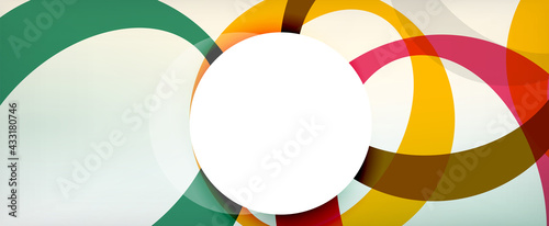 Ring geometric shapes, o letter repetition wallpaper. Abstract background for business or technology presentations, internet posters or web brochure covers