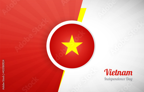 Happy independence day of Vietnam greeting background. Abstract Vietnam country flag illustration