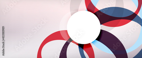 Ring geometric shapes, o letter repetition wallpaper. Abstract background for business or technology presentations, internet posters or web brochure covers