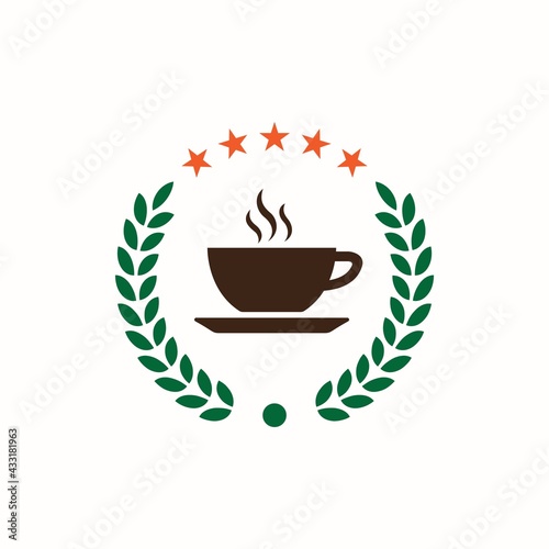 Royal Coffee vector logo design 