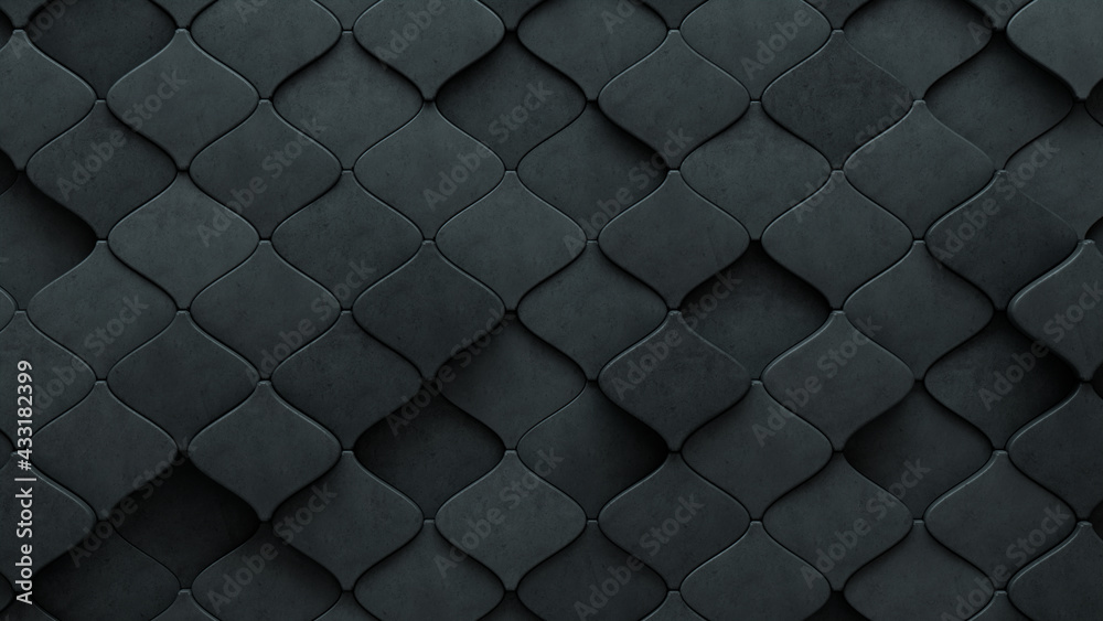 3D, Arabesque Wall background with tiles. Concrete, tile Wallpaper with Polished, Futuristic blocks. 3D Render 3D, Arabesque Wall background with tiles. Concrete, tile Wallpaper with Polished, Futuristic blocks. 3D Render