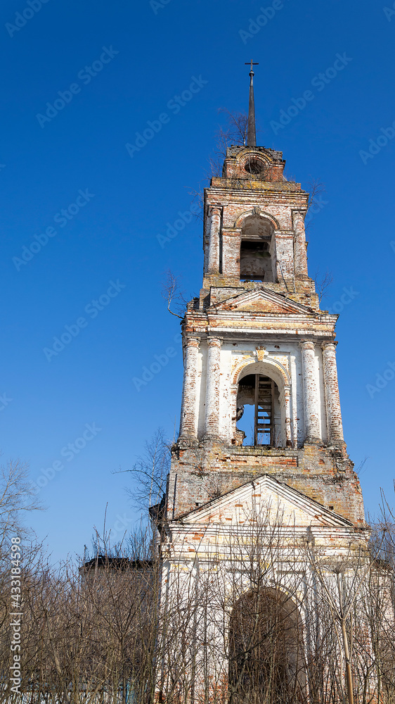 ancient stone Orthodox bell tower ancient stone Orthodox bell tower