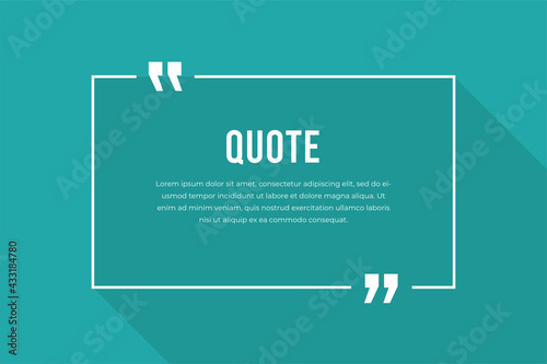 Modern quote communication template design. Vector Illustration photo