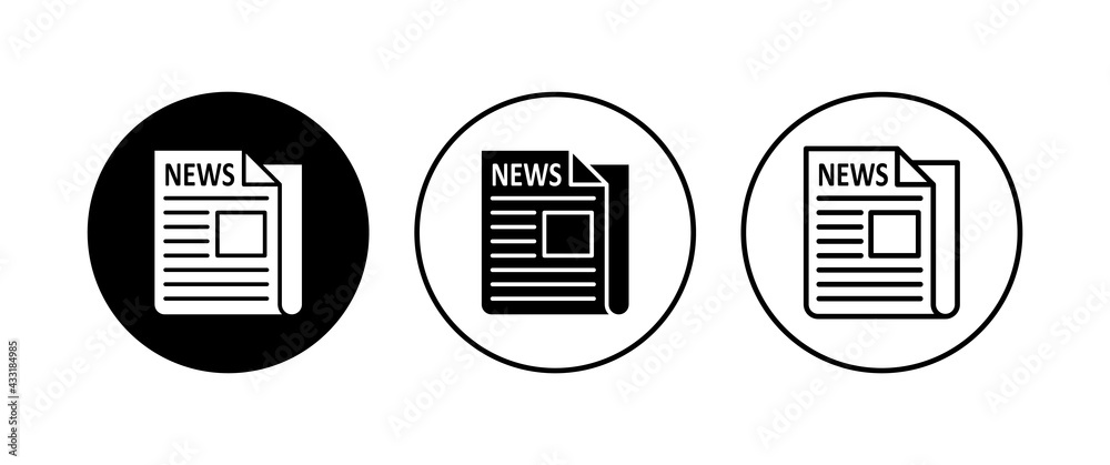 Newspaper icon set. news paper vector sign Newspaper icon set. news paper vector sign