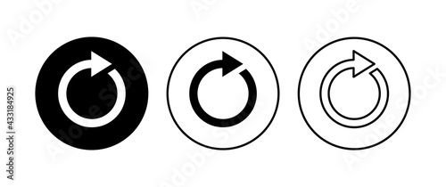 Refresh icon set. Reload icon vector. Update icon.