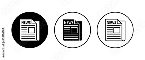 Newspaper icon set. news paper vector sign