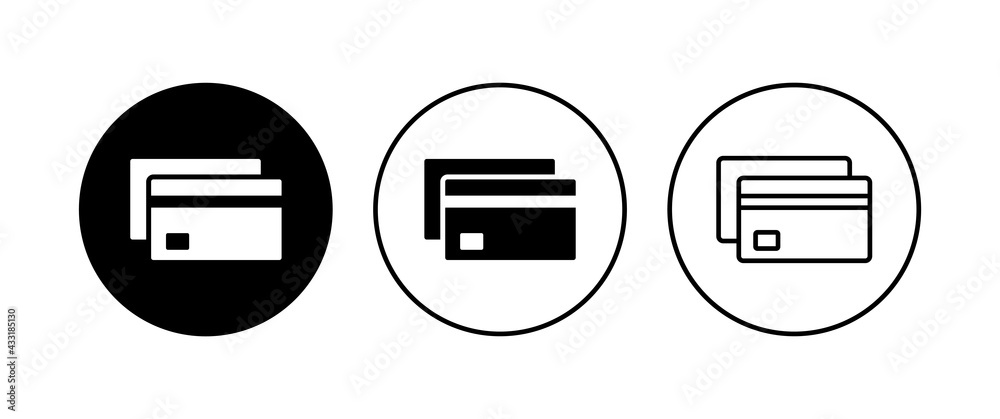 Credit card icon set. Credit card payment icon vector Credit card icon set. Credit card payment icon vector