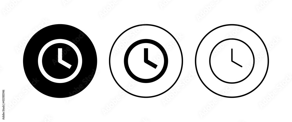 Clock icon set. Time icon vector. watch icon symbol Clock icon set. Time icon vector. watch icon symbol