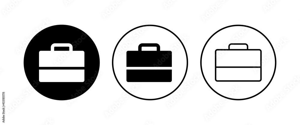 Briefcase icon set. suitcase icon. luggage symbol. Briefcase icon set. suitcase icon. luggage symbol.