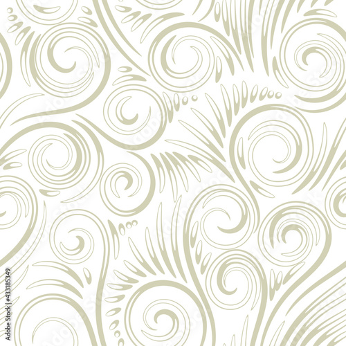 light and rich seamless vector pattern with twisted elements. Elegant ornament that can be used on any surface 