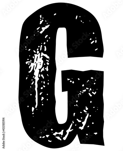 Stencil capital letter G