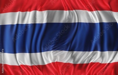 Abstract Thailand Flag 3D Render  3D Artwork 
