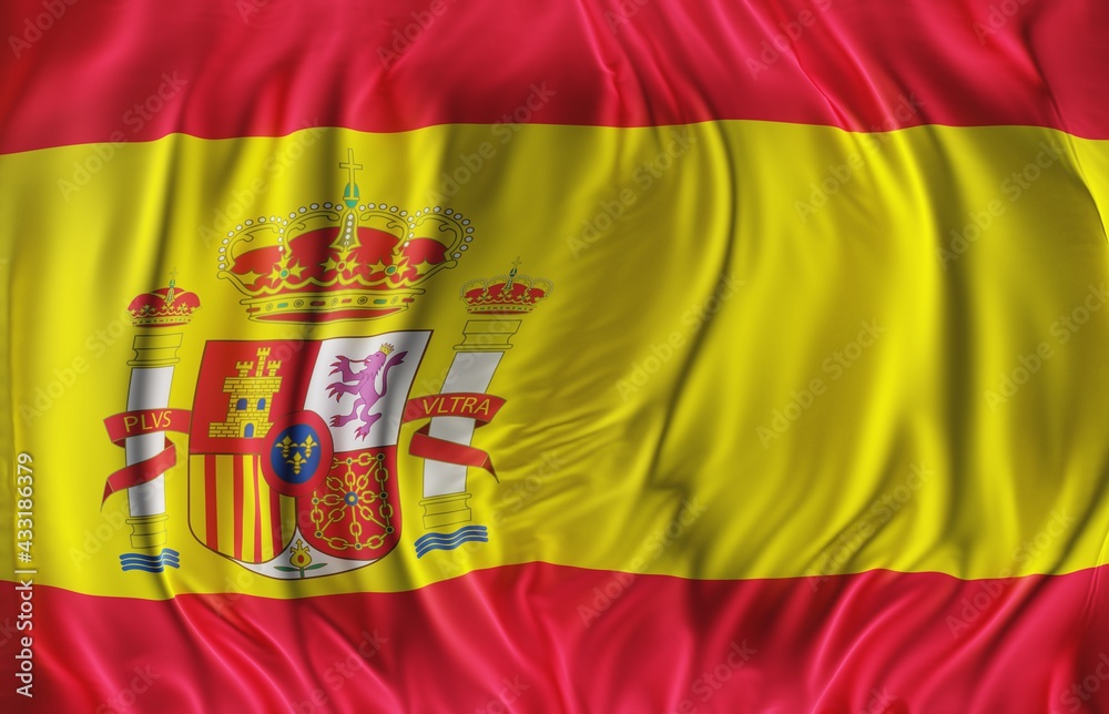 Abstract Spain Flag 3D Render (3D Artwork) Abstract Spain Flag 3D Render (3D Artwork)