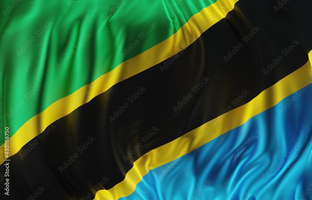 Abstract Tanzania Flag 3D Render (3D Artwork) Abstract Tanzania Flag 3D Render (3D Artwork)