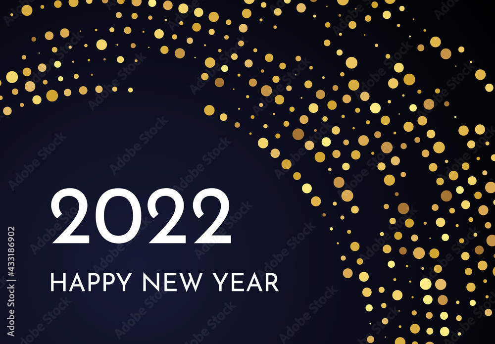 2022 Happy New Year of gold glitter pattern 2022 Happy New Year of gold glitter pattern