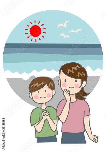 海に行きたい子供たち