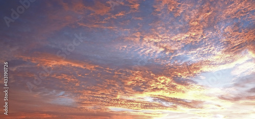 dramatic cloud at sunset panorama © thekopmylife