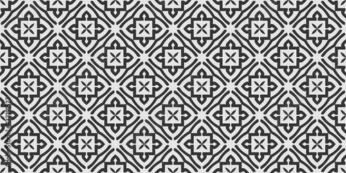 Abstract background pattern black and white ornament, wallpaper. Seamless pattern, texture. Vector illustration for design.