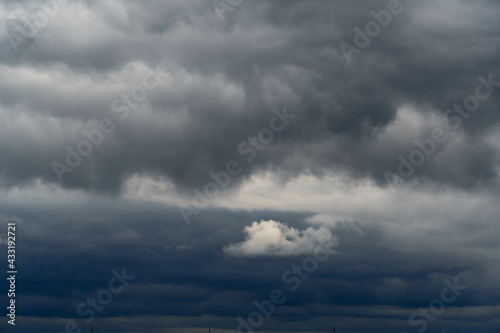 beautiful dark dramatic sky with stormy clouds before the rain © soleg