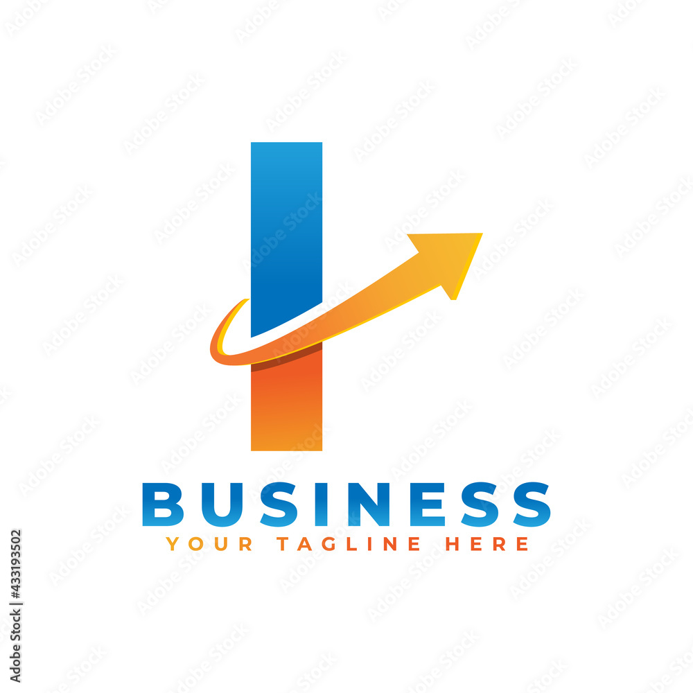 Letter I with Swoosh Arrow Up Logo Design. Creative Letter Mark Suitable for Company Brand Identity, Travel, Start up, Logistic, Business Chart or Graph Logo Template Letter I with Swoosh Arrow Up Logo Design. Creative Letter Mark Suitable for Company Brand Identity, Travel, Start up, Logistic, Business Chart or Graph Logo Template