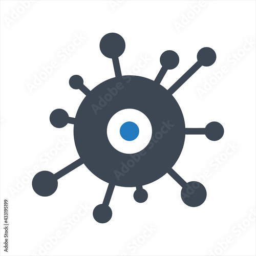 Virus icon, vector and glyph
