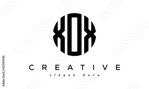 XOX Letters creative circle logo design vector	