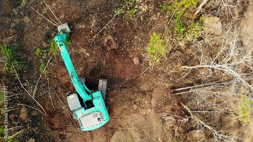 The top view of the deforestation.