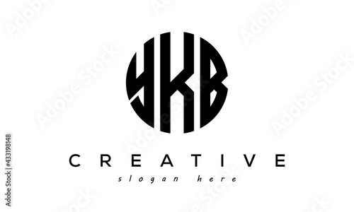 Letters YKB creative circle logo design vector	 photo