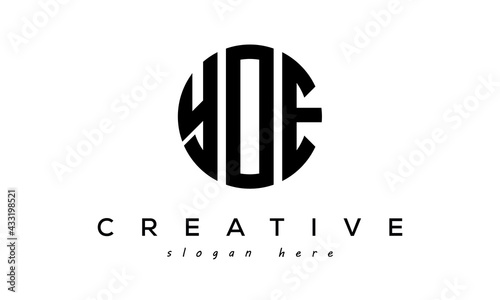 YOE Letters creative circle logo design vector	 photo