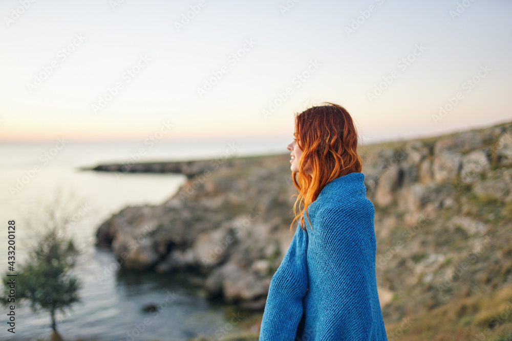 woman in the mountains nature river nature fresh air cool woman in the mountains nature river nature fresh air cool