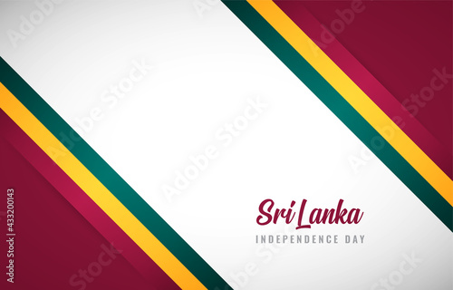 Happy Independence day of Sri Lanka with Creative Sri Lanka national country flag greeting background
