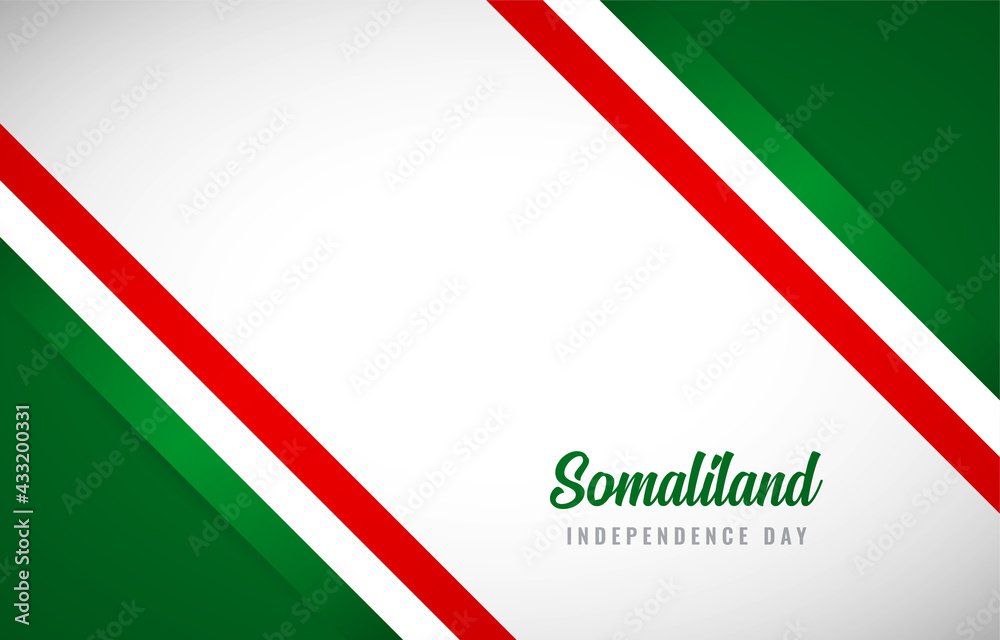 Happy Independence day of Somaliland with Creative Somaliland national country flag greeting background Happy Independence day of Somaliland with Creative Somaliland national country flag greeting background