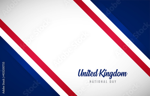 Happy national day of United Kingdom with Creative UK national country flag greeting background