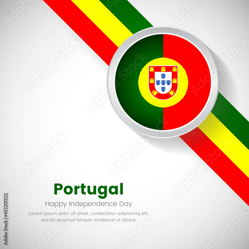 Free Download Creative Portugal national flag on circle. Independence day of Portugal country with classic background - GFXLoad