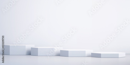 3d background for mock up podium for product presentation  white background  3d rendering