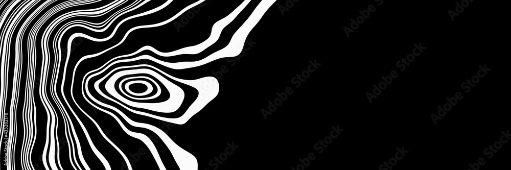3D rendering. Abstract black and white mountain contour lines. Top view topographic terrain. 3D rendering. Abstract black and white mountain contour lines. Top view topographic terrain.