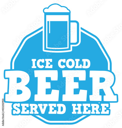 Cold Beer. Vector Flat Icon.